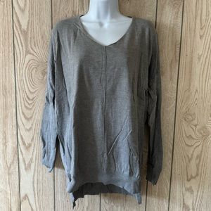 Joan Vass New York Tunc Sweater, Gray, Women’s M